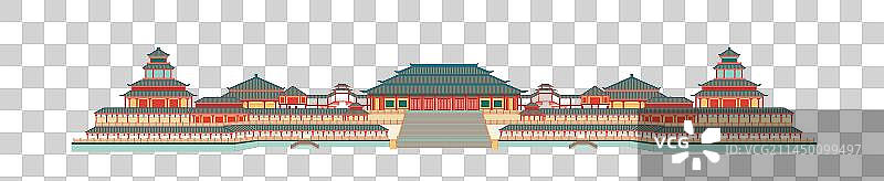 国风地标系列—金华 横店秦王宫图片素材