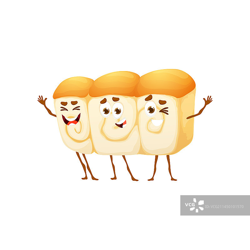 卡通日式吐司面包烘焙坊角色图片素材