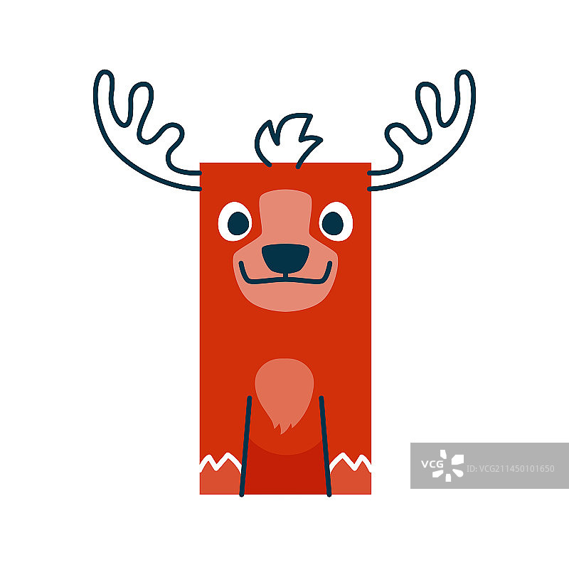 鹿角动物形状矩形图片素材