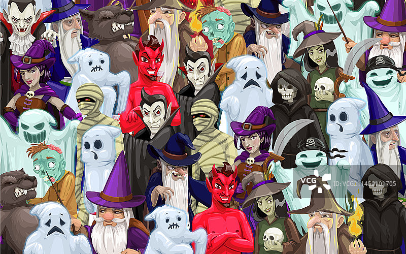 寻找独特的万圣节角色游戏儿童问答图片素材