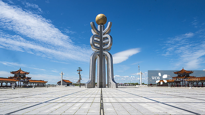 祖国最东端-东极广场图片素材