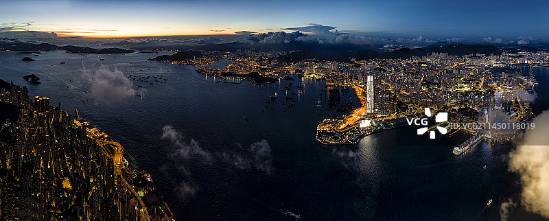 香港维多利亚港夜景图片素材