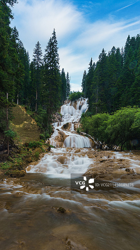 扎嘎瀑布图片素材