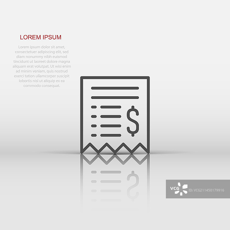 扁平风格支票图标图片素材