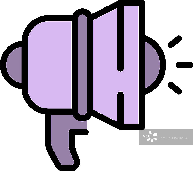 扩音器图标（扁平风格）图片素材