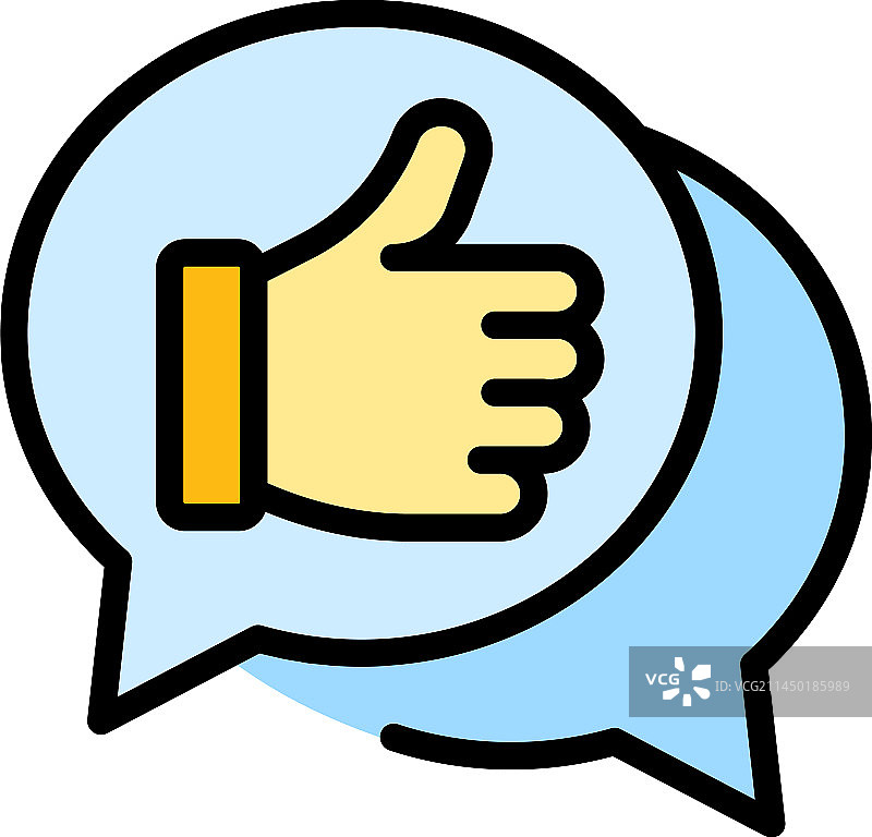 扁平风格市场聊天图标图片素材