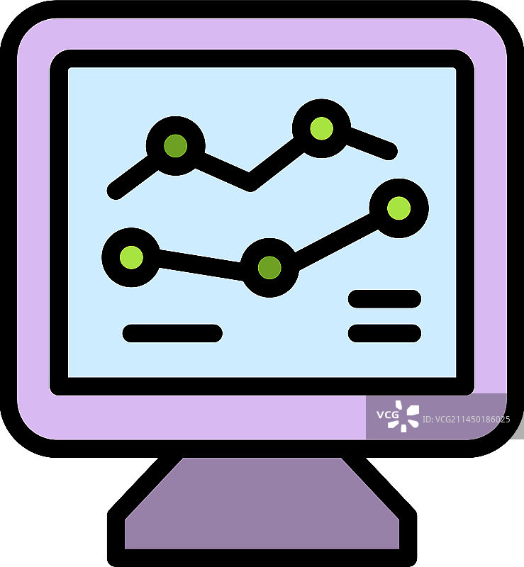 数字在线图表扁平图标图片素材