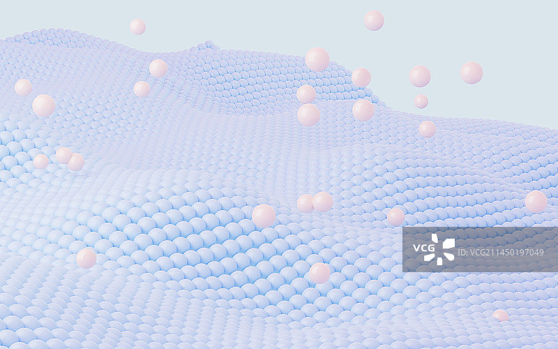 抽象流动的球体背景3D渲染图片素材