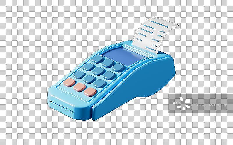 卡通pos机3D渲染图片素材