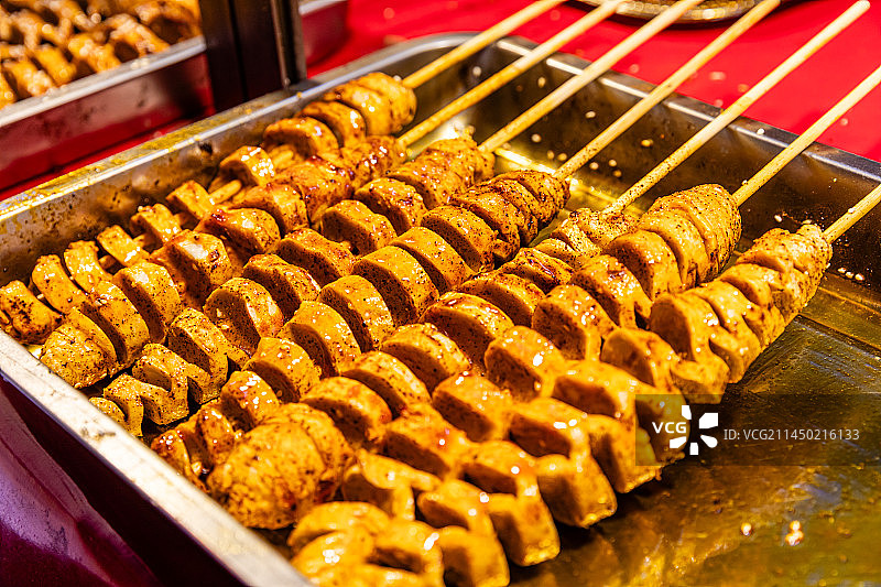 喀什汗巴扎，夜市美食图片素材