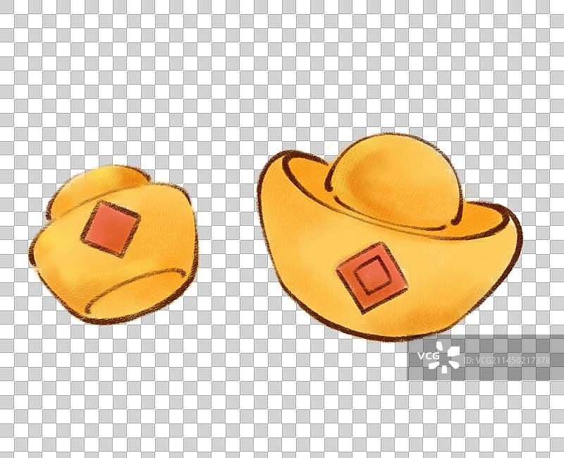 手绘卡通元宝金钱图片素材