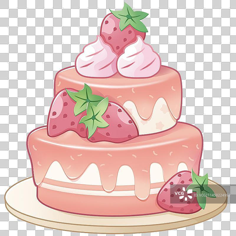 草莓生日蛋糕图片素材
