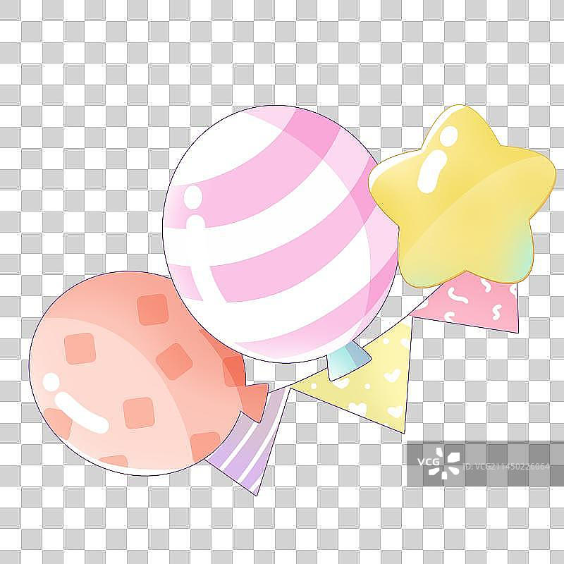 气球星星彩带飘浮物图片素材