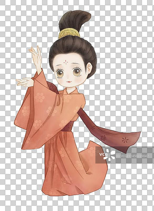 跳舞的古风 Q版 立绘图片素材