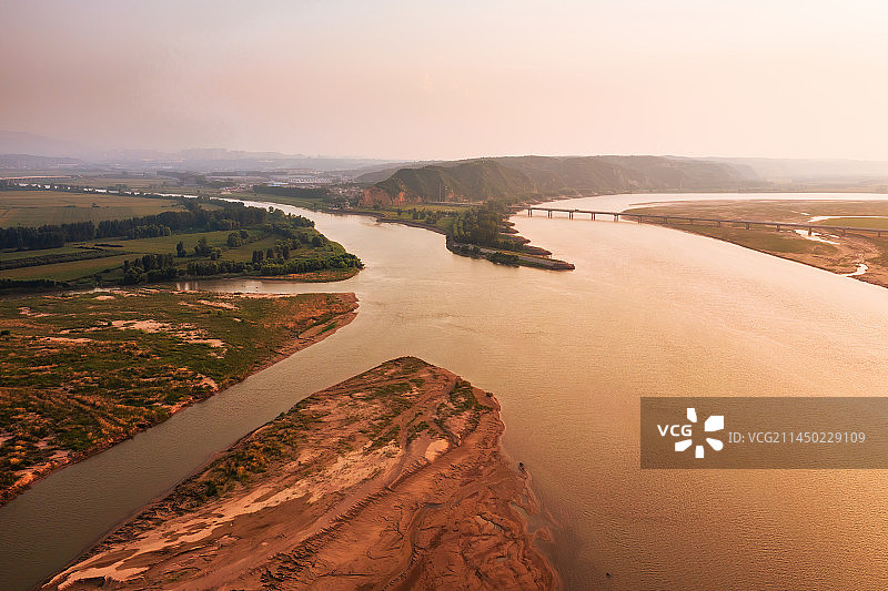 河南郑州巩义河洛汇流处 黄河 伊洛河图片素材