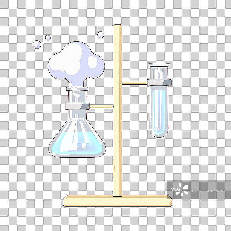 卡通扁平风格实验器具图片素材