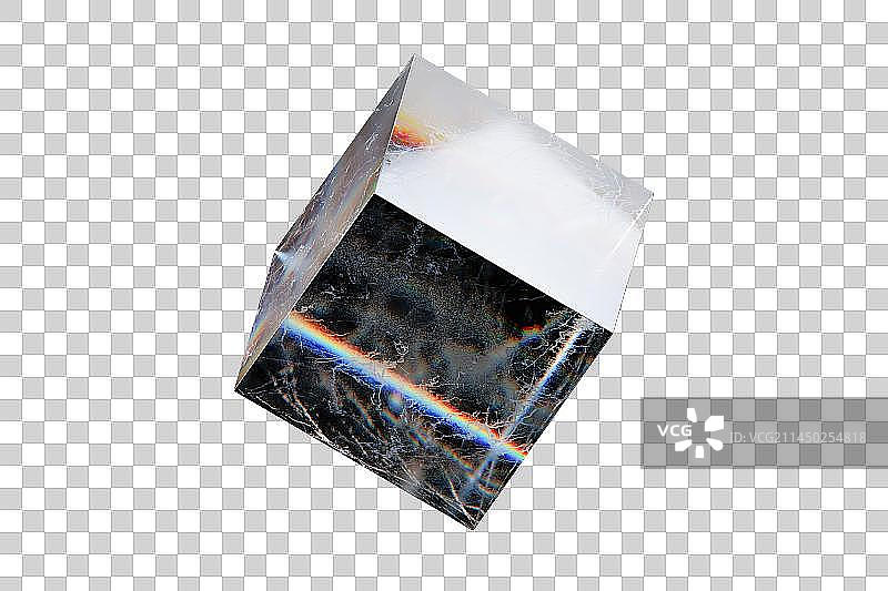 3D 色散 玻璃 几何体 免扣元素图片素材