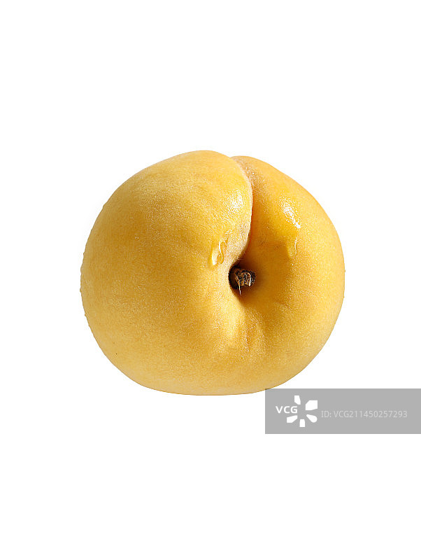 成熟的黄桃白底图图片素材