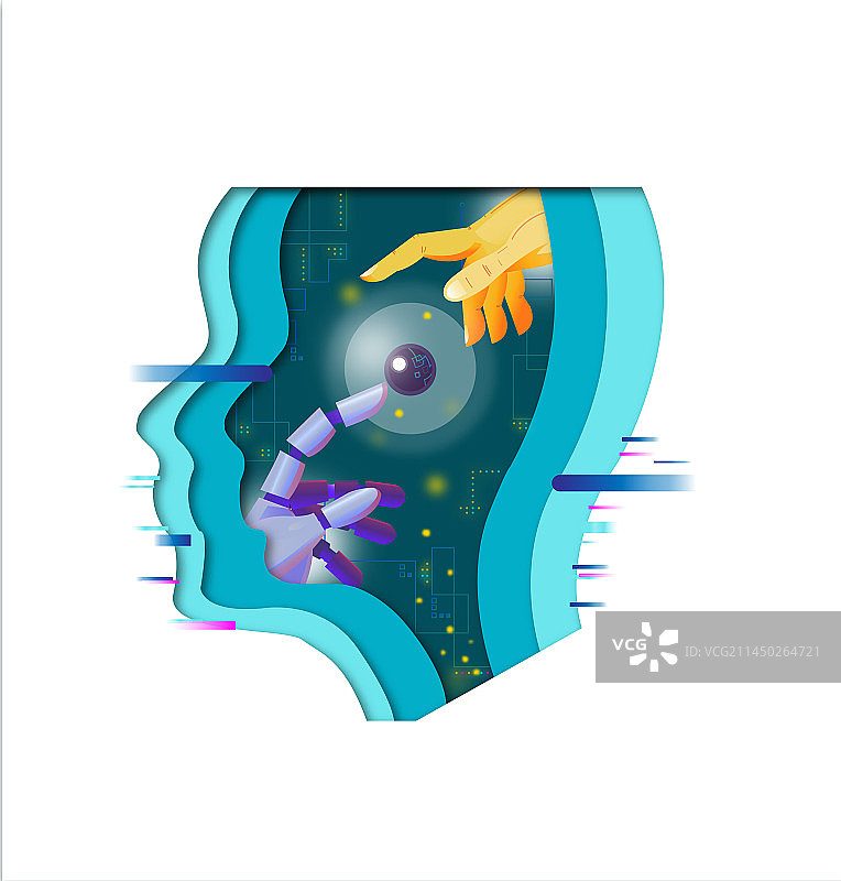 人工智能创意插画元素图图片素材