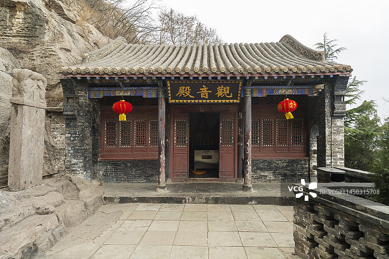 河北响堂山石窟观音殿图片素材