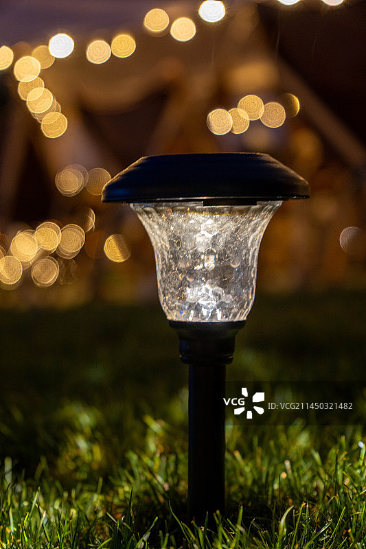 公园小夜灯图片素材