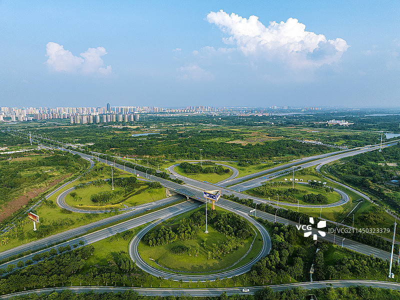 荆门交通枢纽互通公路图片素材