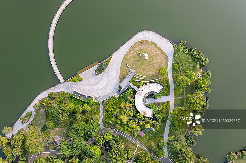 芦墟大渠荡生态公园园林景观图片素材