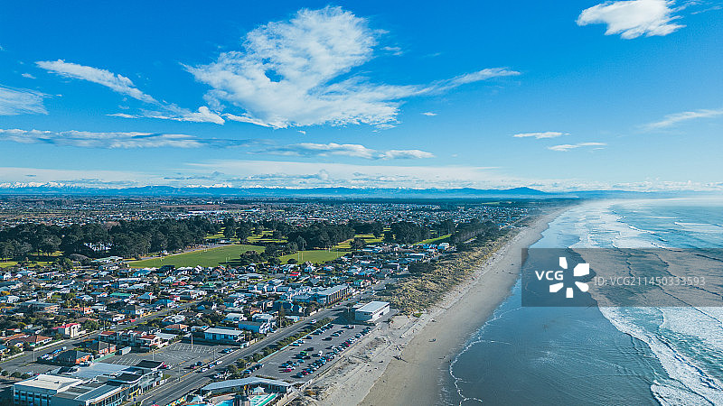 夏天总想去海边｜基督城｜新西兰｜无人机｜航拍｜｜大疆图片素材