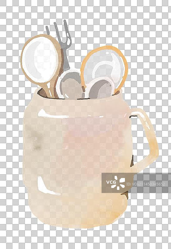 碗筷勺子叉子餐具摆件插画元素图片素材