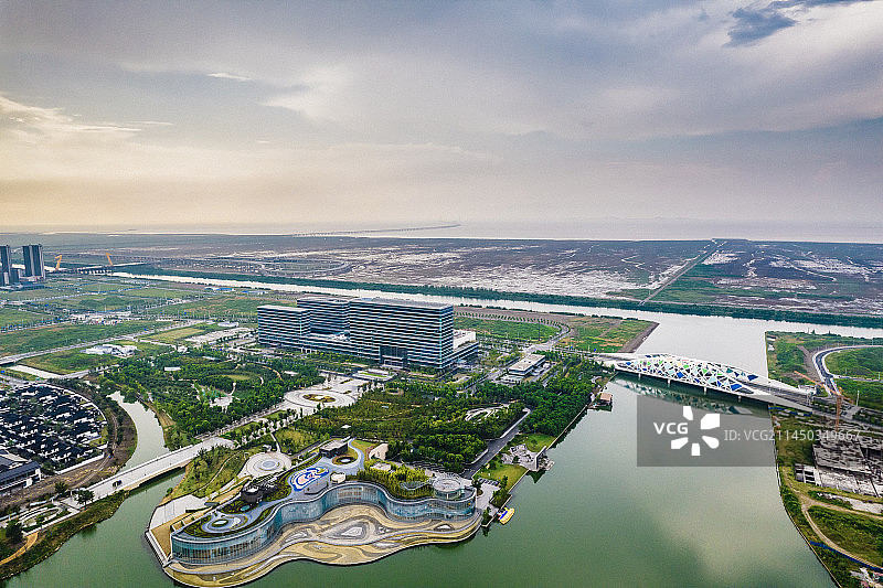 宁波杭州湾新区，前湾新区市民广场图片素材