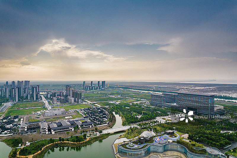 宁波杭州湾新区，前湾新区市民广场图片素材