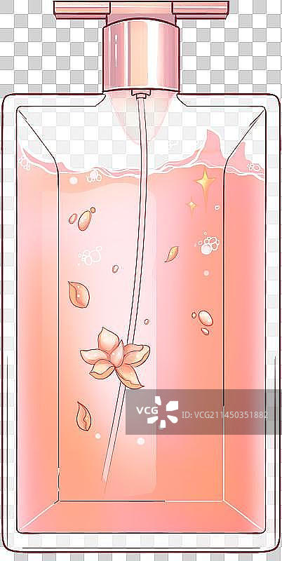 新中式国潮风香水元素玻璃瓶子包装素材图片素材