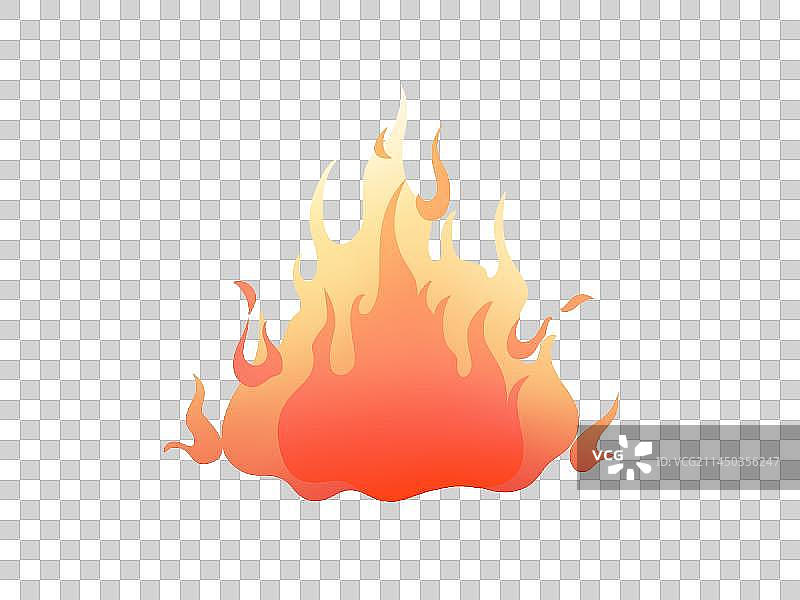 燃烧的火焰，扁平卡通免扣素材图片素材