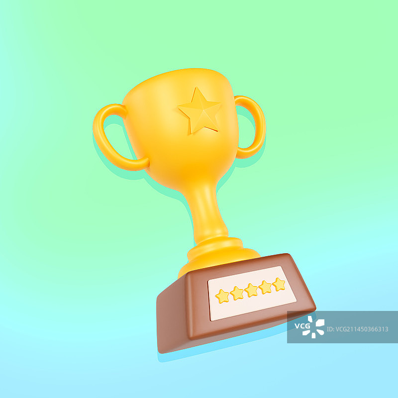 3D立体免抠奖杯金银铜奖牌插画图片素材
