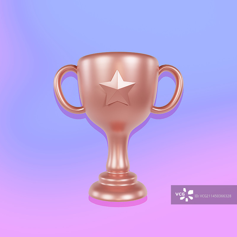 3D立体免抠奖杯金银铜奖牌插画图片素材
