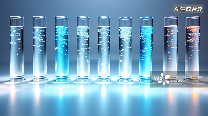 【AI数字艺术】医疗实验室研究试管液体图片素材