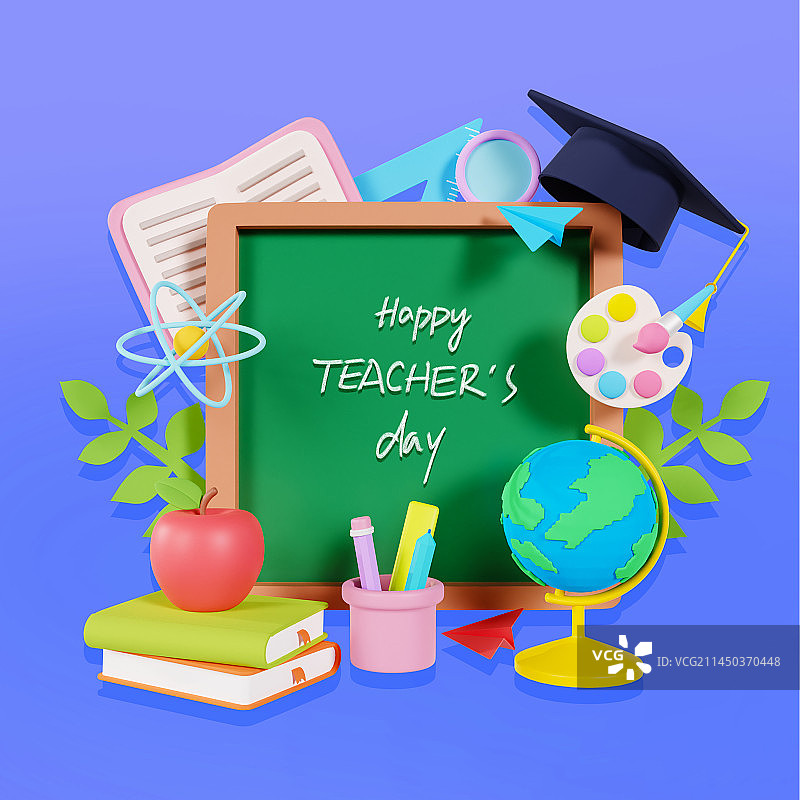 教师节 教师节元素 节日 桌面摆件 装饰 3D C4D 立体 卡通 元素 原木色 黄色 粉色 积木图片素材