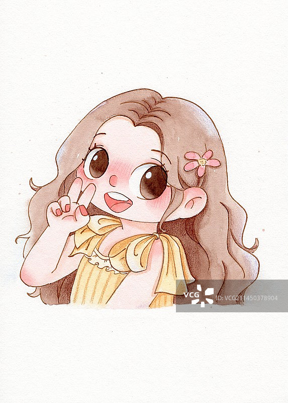 可爱少女头像图片素材