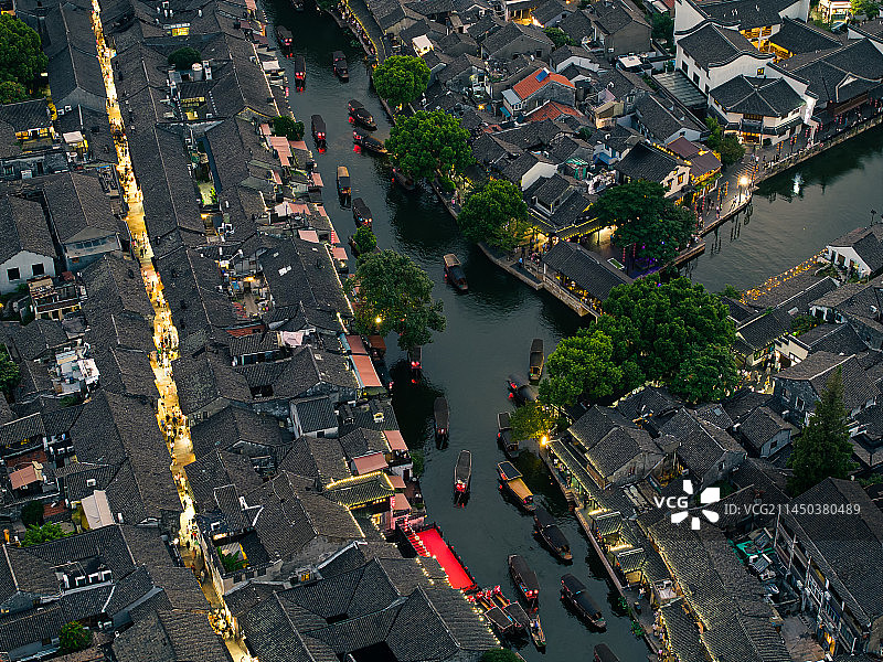 西塘古镇夜色图片素材