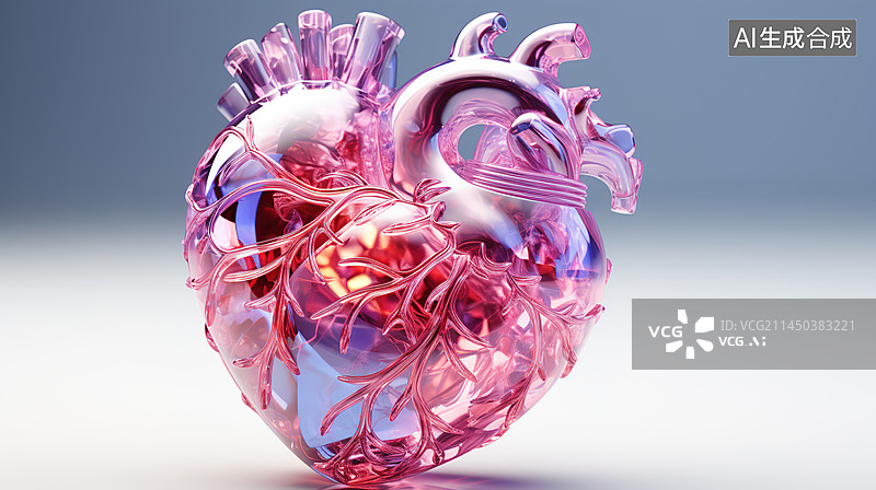 【AI数字艺术】3D心脏器官图片素材