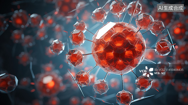 【AI数字艺术】病毒细胞图片素材
