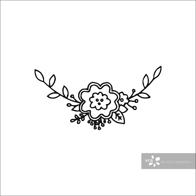 手绘婚礼设计元素剪贴画图片素材