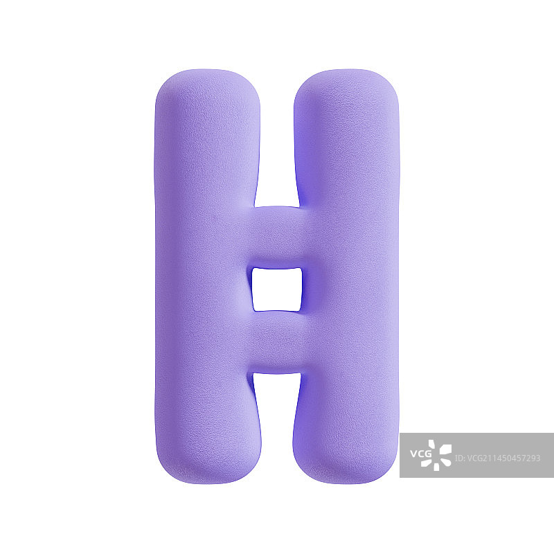 蓬松的韩语元音3D排版图片素材