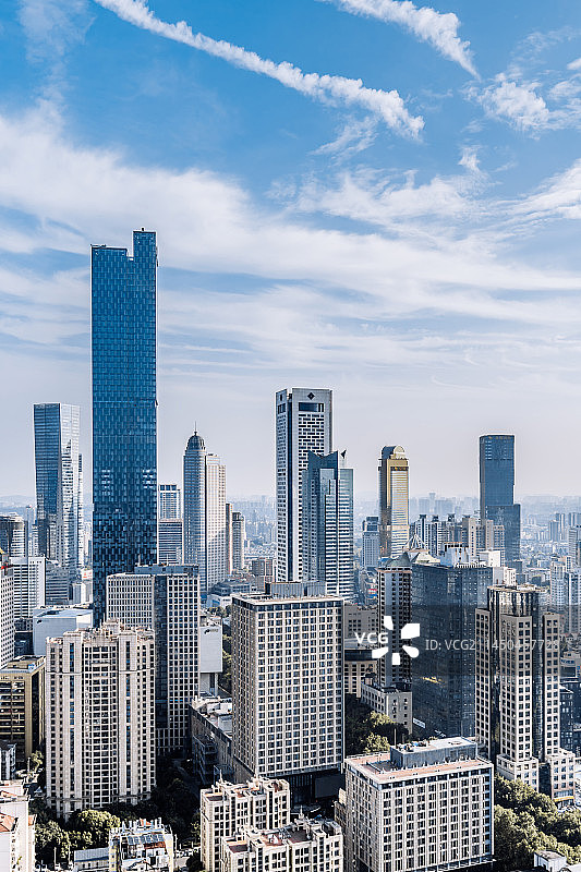 中国江苏南京德基广场城市天际线风光图片素材