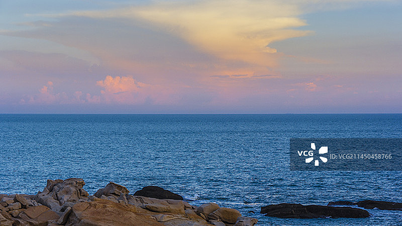 平潭猴研岛晚霞图片素材