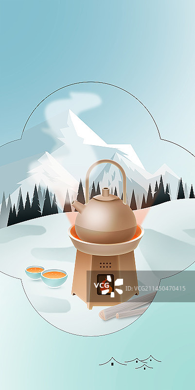 小寒背景图片素材