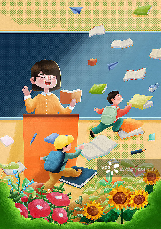 教师节插画图片素材