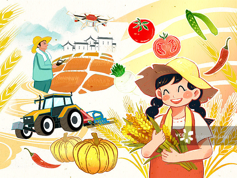 科学助农丰收节图片素材