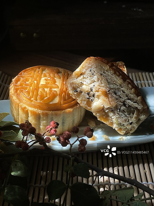 暗调月饼图片素材