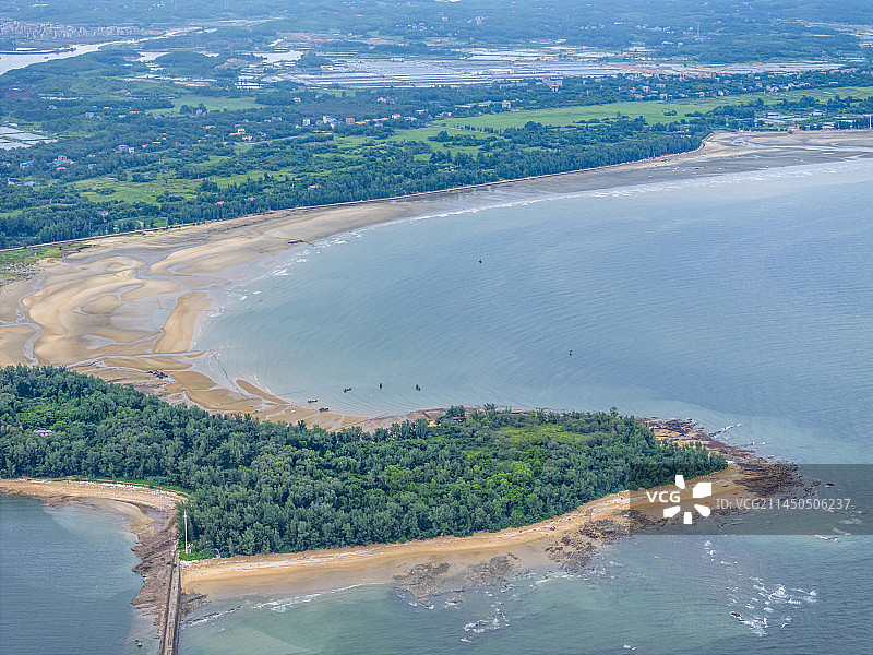 广西防城港市港口区天堂滩航拍图片素材